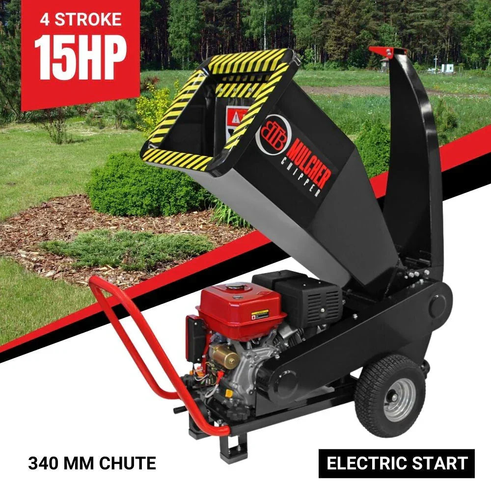 BBT 9000 Series Electric Start Garden Wood Chipper/Mulcher