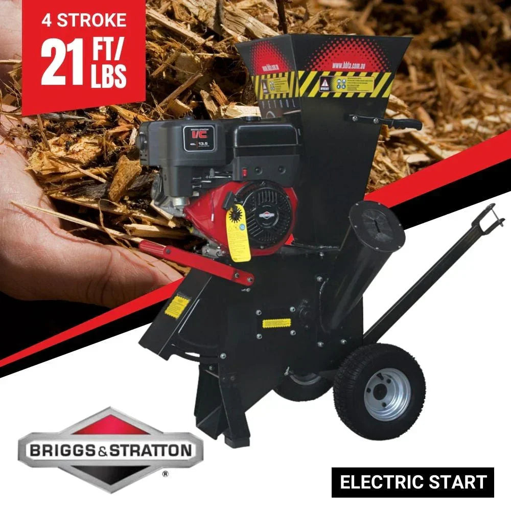BBT 13.5hp Electric Start Garden Wood Mulcher/Chipper